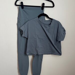 LULULEMON ALIGN LEGGINGS CROPPED TEE SET